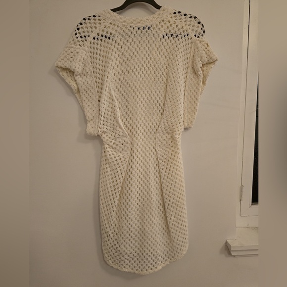 IRO Newberry knit crochet mini dress cream size 38 US 6 - Picture 7 of 9